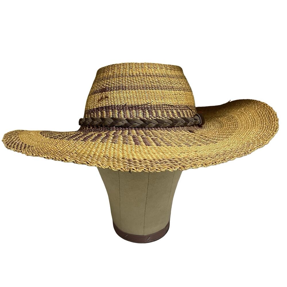 Vintage Bolga hat. Handmade in Africa.